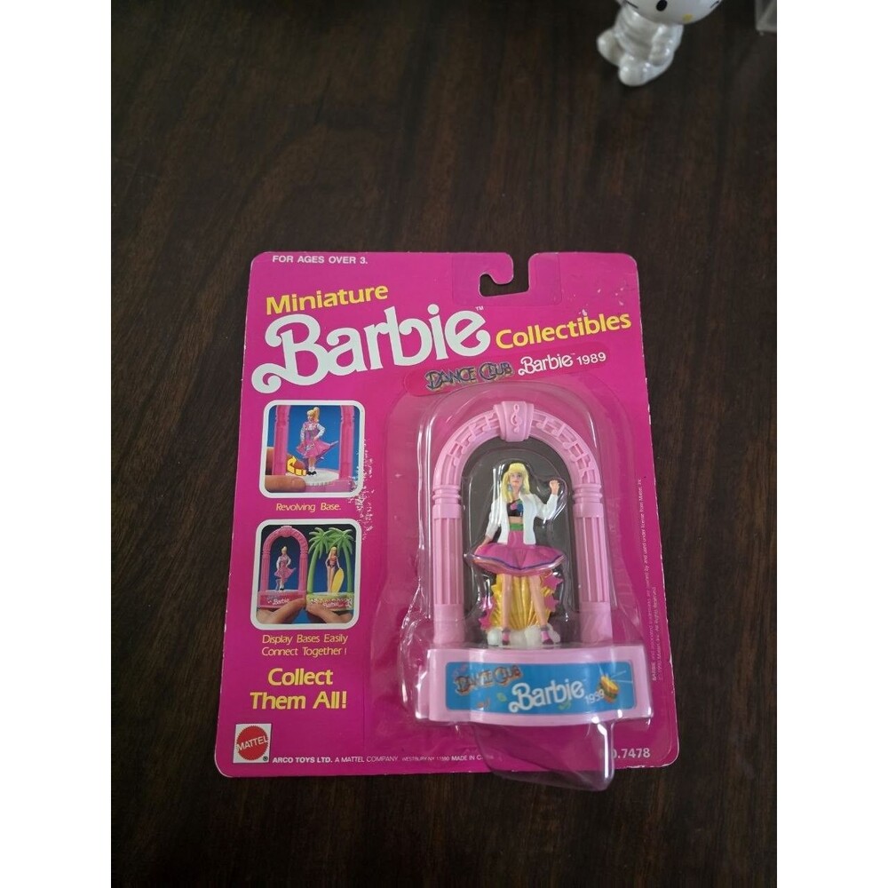 Miniature Barbie Collectibles Dance Club Barbie 1989 Mini Figure Sealed 7478